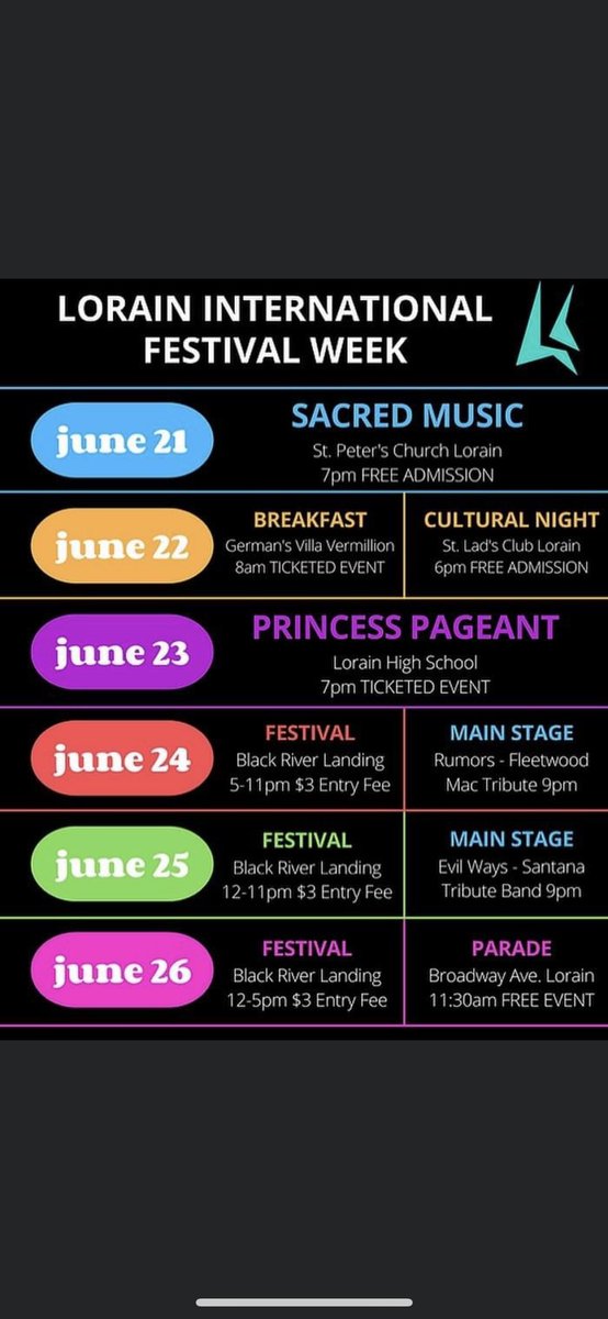 It is officially Lorain International Week!!! We can’t wait to see everyone at our events!