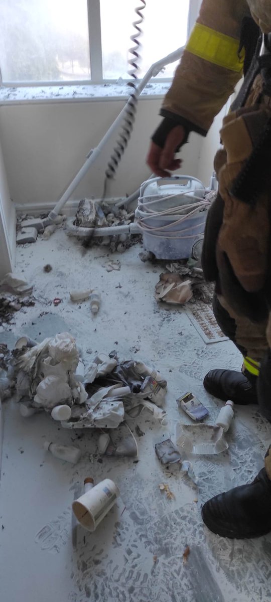 DubFireBrigade's tweet photo. Firefighters extinguished a fire in a supervised residential building in the city last night. 

Staff initially attacked the fire with a dry powder extinguisher and closed the door preventing growth and spread.

Crews vented the building using a positive pressure fan. https://t.co/hideJ9D1m8