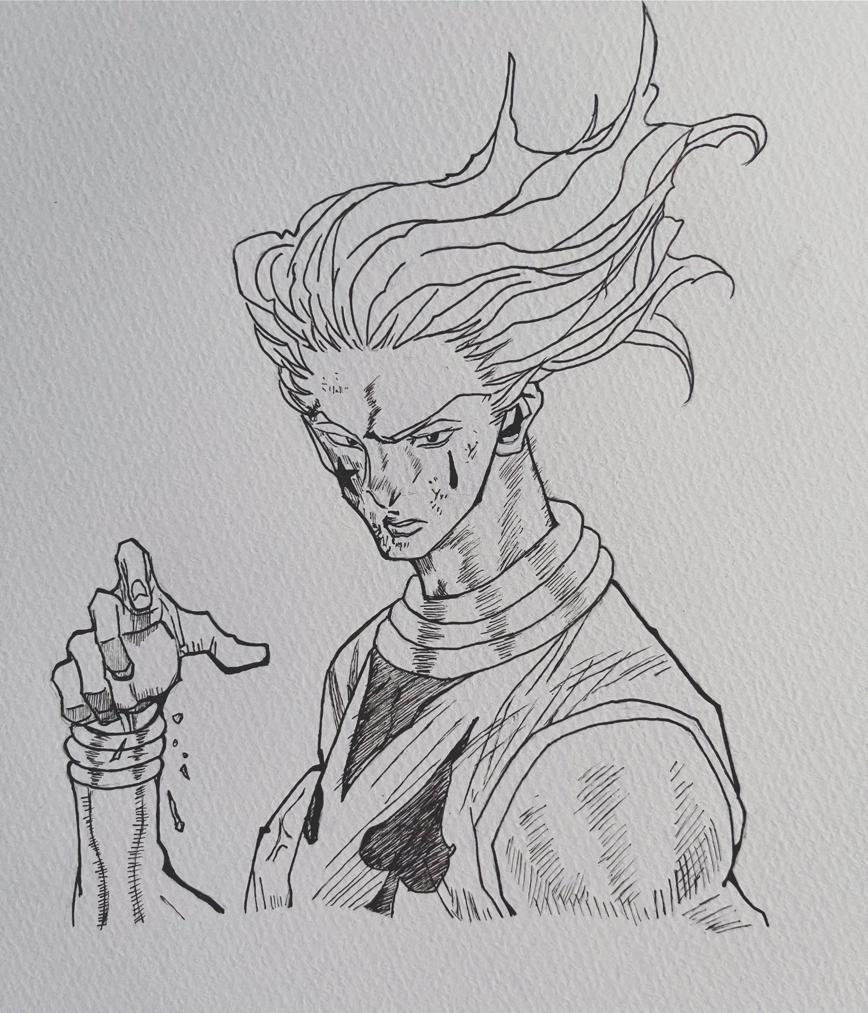 HUNTER×HUNTER ヒソカ イラスト 鉛筆画