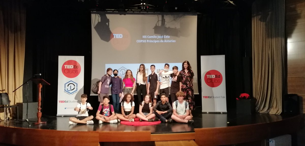 IESCamiloJCela's tweet photo. Un auténtico placer haber disfrutado hoy de las #CahrlasqueInspiran de nuestros alumnos junto con los del @CEIPSOPPA en el evento @TED_ED #ClubsTED !!! Realmente inspiradores!!! Gracias a ellos y a sus profes!!! @ayto_pozuelo @milabarrio @evacabellorioja https://t.co/dB9e9Fd009