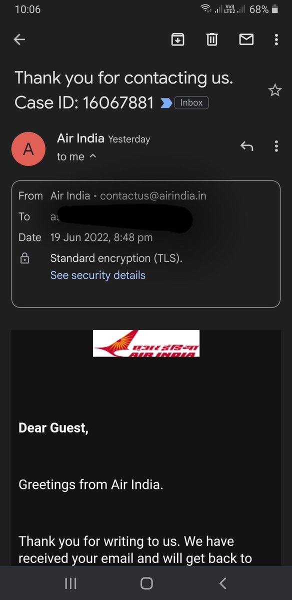 Aswin411's tweet photo. @PoonamA20850313 @airindiain We are unable to do anything against their late action. I decided not to get tensed anymore bcz of these cheaters. It affects my mental peace a lot. Whenever they wish they can credit. I gone to that stage. Send ur ticket no, feedbk ref no and bank statement to their mail address https://t.co/rcbIjVH4Nu