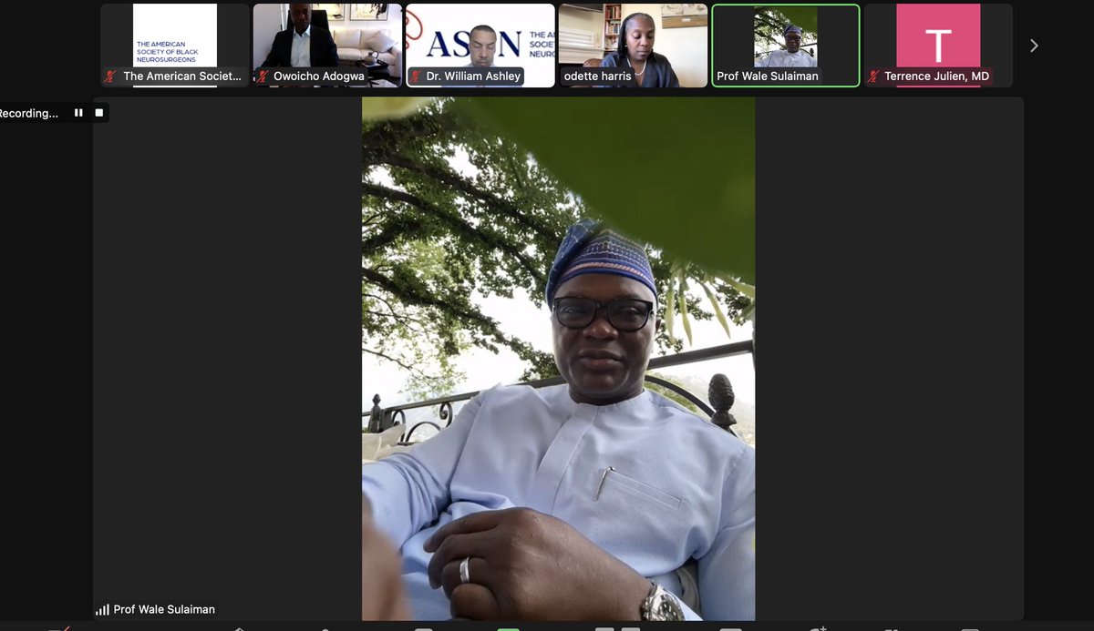 Our Annual Virtual Resident and Intern Seminar was a success! Thanks to Dr. Wale Sulaiman and Dr. Odette Harris for leading a poignant, cathartic, and impactful discussion centered on their experiences and perspectives for surviving #neurosurgery residency beyond! 
#medtwitter