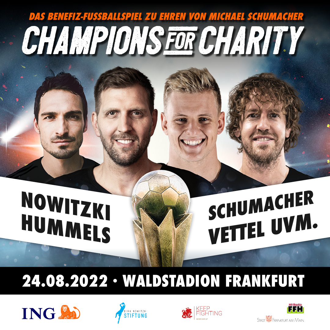 Champions for Charity! Am 24.8 - seid ihr dabei? 