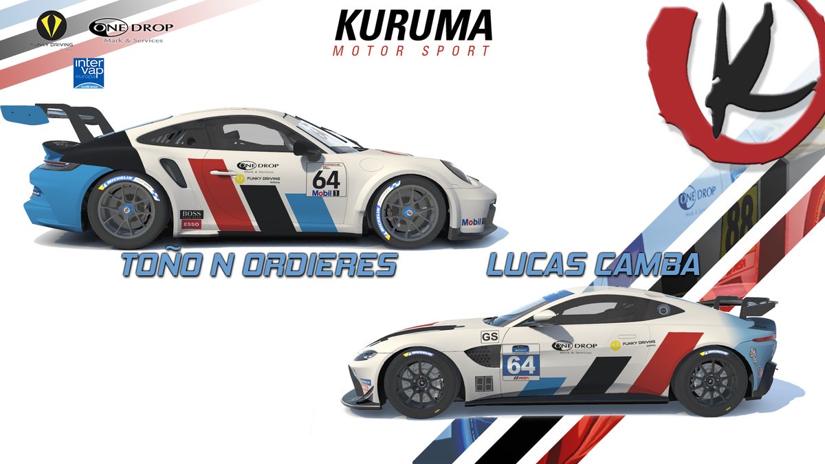 KurumaMsport's tweet image. ❗️iRacing❗️

🚦 @DriversparadeCb 
🇺🇸 Virginia
🏎️ Aston Martin GT4
🏎️ Porsche GT3 Cup
🟠 #LucasCamba
🟠 @Altexx
   
⏰ 22:00
🖥️twitch.tv/driversparadec…

@OneDrop_M_and_S @Funkydriving @IntervapE @DriversparadeCb @JaviviQuilon