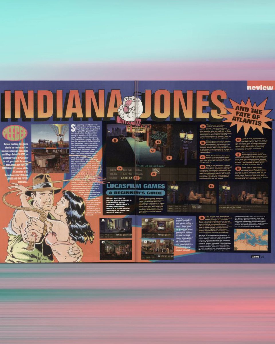 Retro70sChild's tweet photo. Zero Mag Issue 34 Aug 1992 
A little more adult content than other mags of the time.
Free gift with this issue Dominik Diamond hanging mobile And Indiana Jones given the Mutt's Nutts.😅
#gamingmagmonday #Sega #nintendo #Amiga #AtariST #retrogaming #retrogamer #dominikDiamond https://t.co/nde6SMxuSh