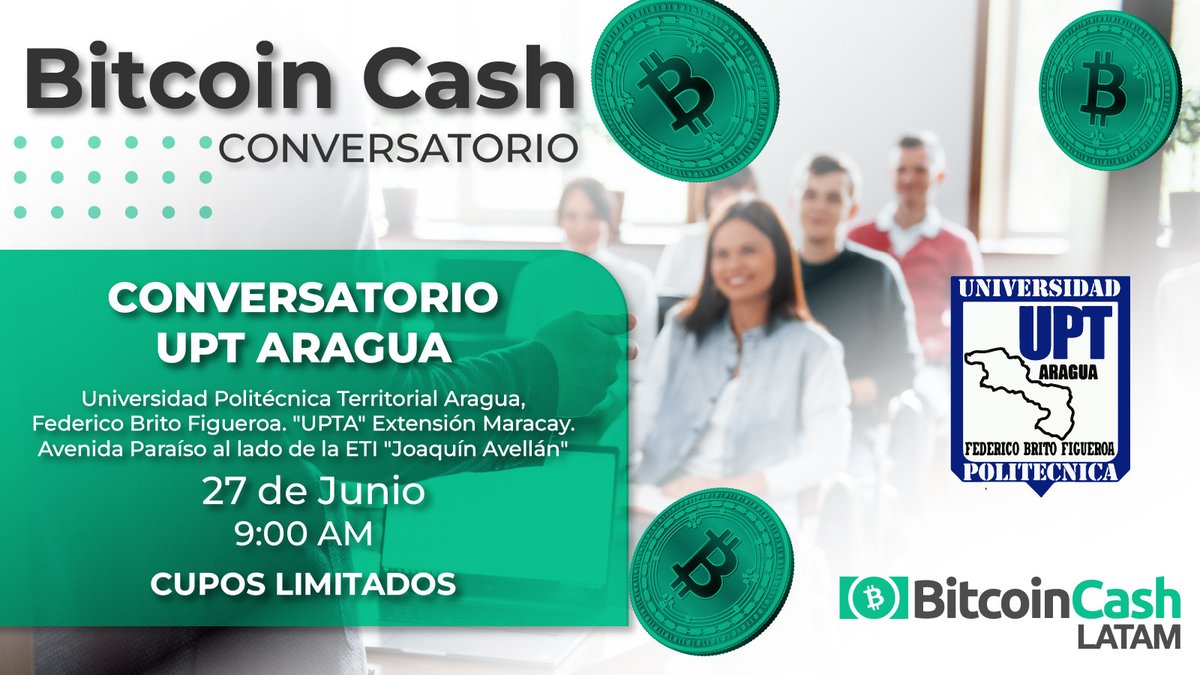 Atención #Maracay nuevo CONVERSATORIO en <a href="/UPTAragua/">UPT Aragua</a>

¿CÓMO LLEGAR?
Universidad politécnica territorial de Aragua, Federico Brito Figueroa "UPTA". Av Paraíso al lado de la ETI "Joaquín Avellan"

Te esperamos el 27 de Junio de 9:00am a 11:00am

meetup.com/es/bchvenezuel…