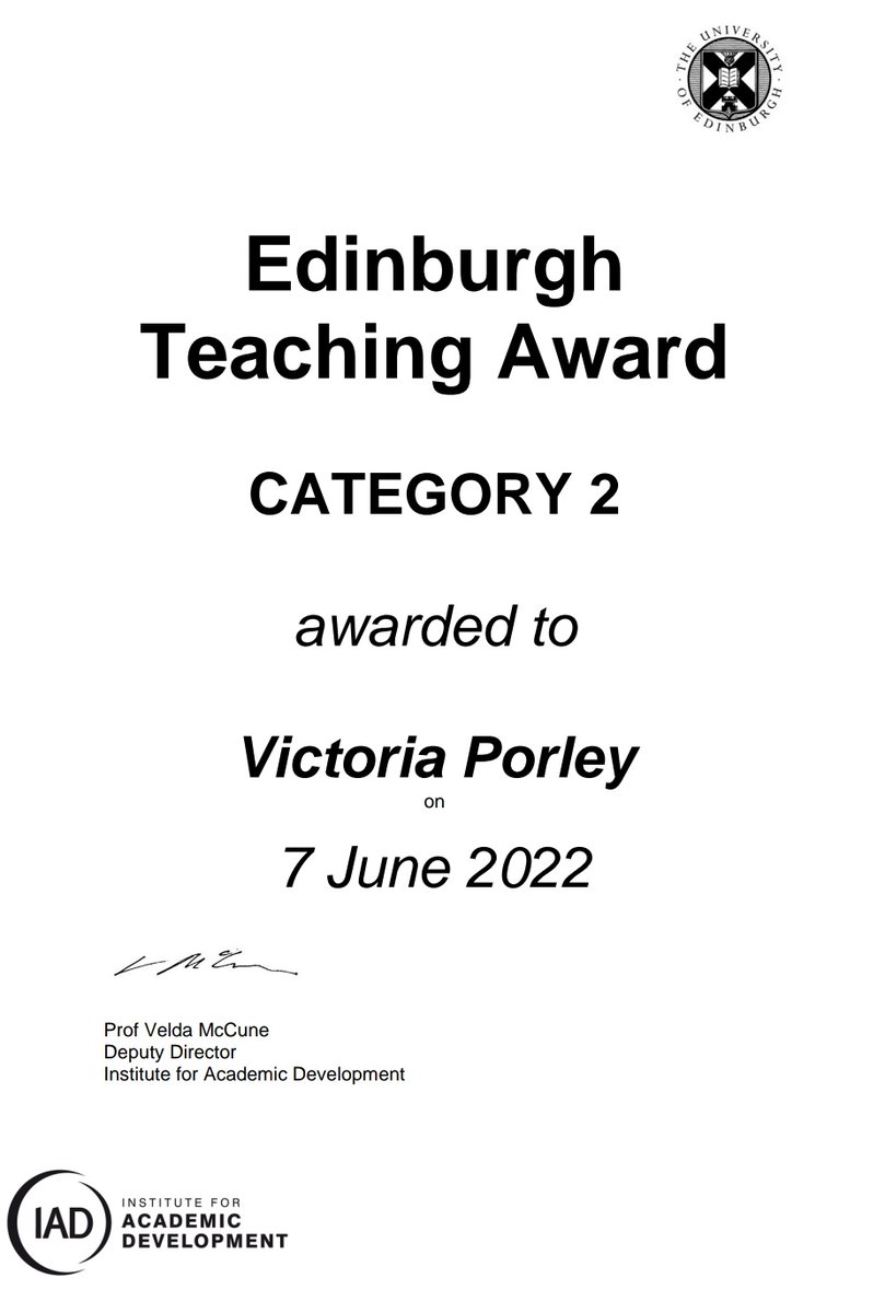 Teaching has been a massive part of my PhD journey, so I'm very excited to have successfully completed the Edinburgh Teaching Award at level 2, making me a fellow of the higher education academy! Four years of hard work worth it 🧪🥽🎓
<a href="/EdinburghChem/">Chemistry Edinburgh</a> <a href="/AdvanceHE/">Advance HE</a> <a href="/iad4learnteach/">iad4learnteach</a>