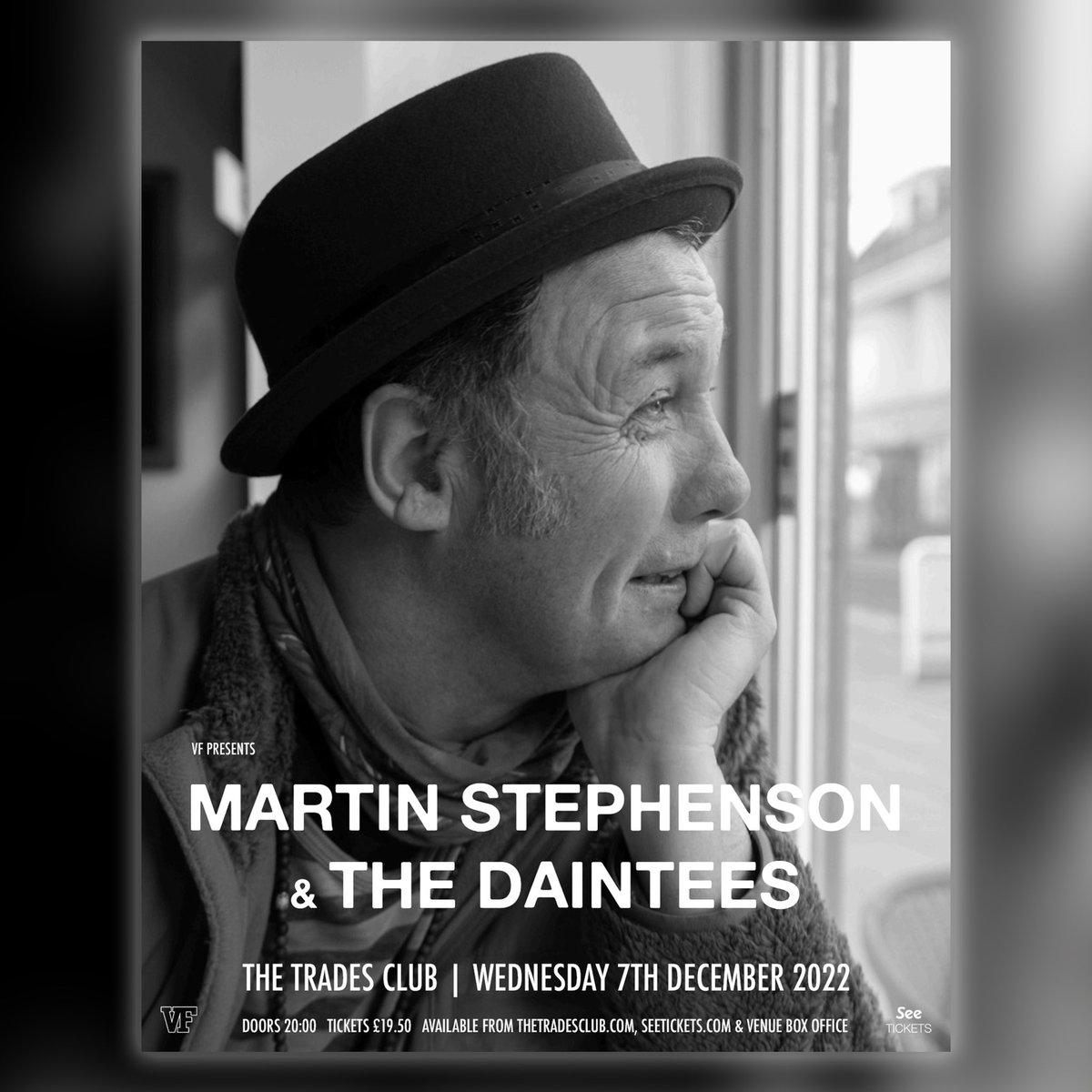 VFPresents's tweet image. On Sale Now 💥💥💥 The Legendary @MGStephenson &amp;amp; The Daintees play @thetradesclub on Wednesday 7th December 2022. Tickets Via 🖇 @seetickets 
“… builds bridges between love and hate, between cradle and grave, between folk and pop, between past and present.” – @NME