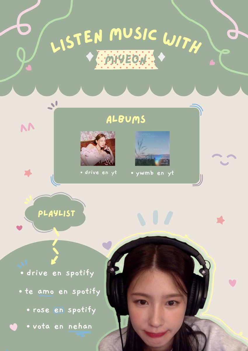 isformiyeon's tweet photo. 🎧 | listen music with miyeon

— holaa, les dejo este bingo para apoyar a #MIYEON con su br y stream, indicaciones y links abajo https://t.co/o3CsKhOsHf