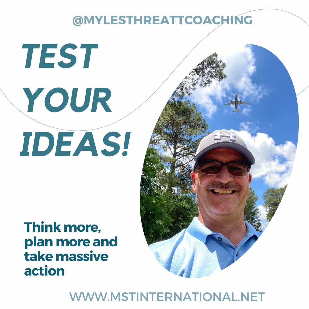 The test phase will help you work through and reframe your ideas for greater success later.  It helped me do something’s that others told me was not possible. 

Possibilities abound when you are willing to test your ideas!