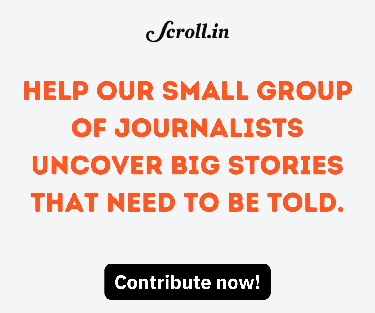 scroll_in's tweet photo. India needs independent journalists. Journalism needs you.
Contribute to the #ScrollReportingFund: https://t.co/ugkYiI0pJI https://t.co/as6AT5Waci
