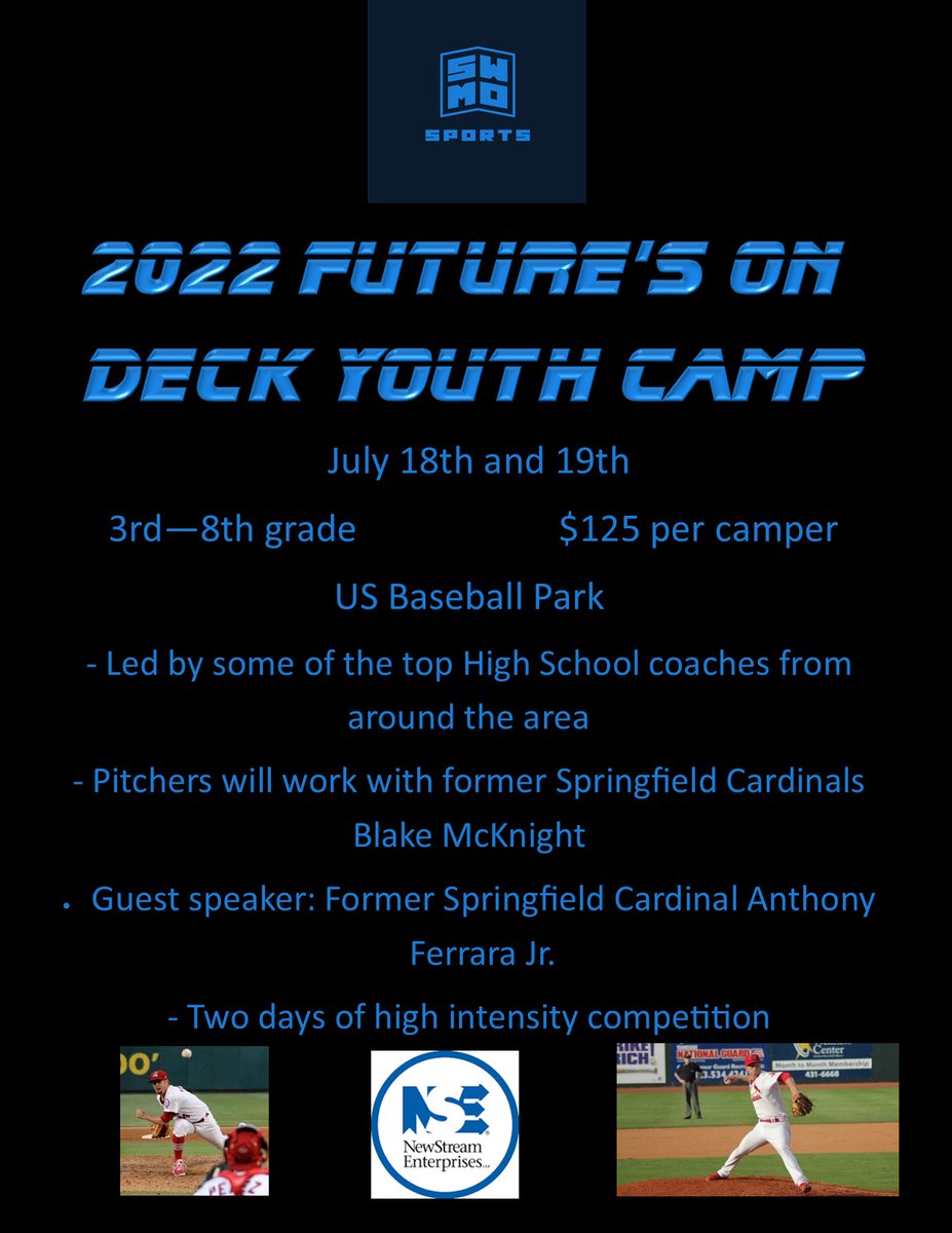 We are excited to announce our 1st annual Future's On Deck Baseball Camp! This will be a highly intense, highly completive two day camp that will put campers through two days of instruction from some of the best young, high energy, up and coming High school coaches and pitching