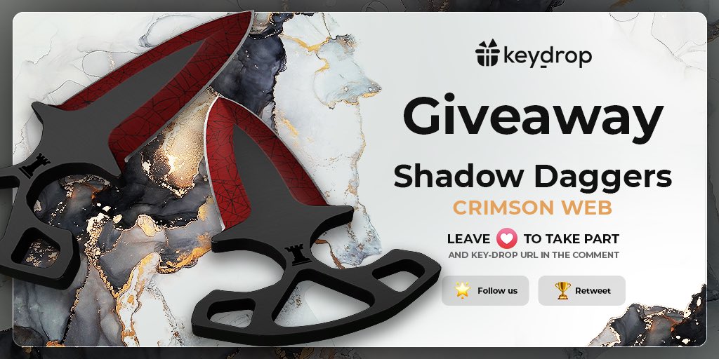 Giveaway on ★ Shadow Daggers | Crimson Web 🎁

👊 Just leave ❤️ under the post! 
🌟 Follow us!
🏆 Retweet!
 
⏰ Wait 24 hours!

#freeskins #csgoskinsgiveaway #csgoskinsfree #giveaway #airdrop #csgocases #csgocase #csgoesport #skins #csgoskins #keydrop #keydropcom #csgo
