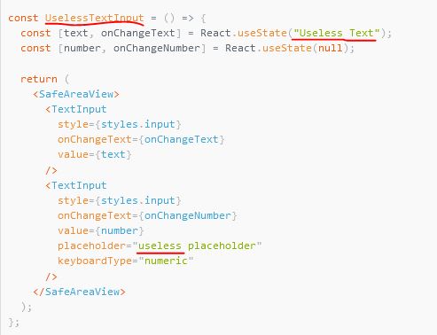 JavaScriptErika's tweet image. These React Native docs. Ya'll alright?? Someone have a bad day?? #uselessTextInput #reactnative 😅👀😆