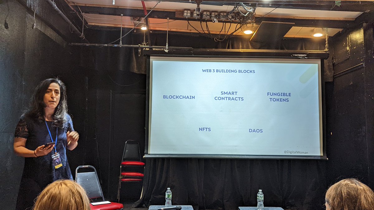 #Web3 Building Blocks:
Blockchain
Smart Contracts
Fungible Tokens
NFTs
DAOs

Traxa DAO is crowd sourcing assets in motion and leveraging all of these to track and secure the global #supplychain.
Great presentation by <a href="/DigitalWoman/">Nelly Yusupova</a> @ #NFTCommunity in #NewYorkCity.