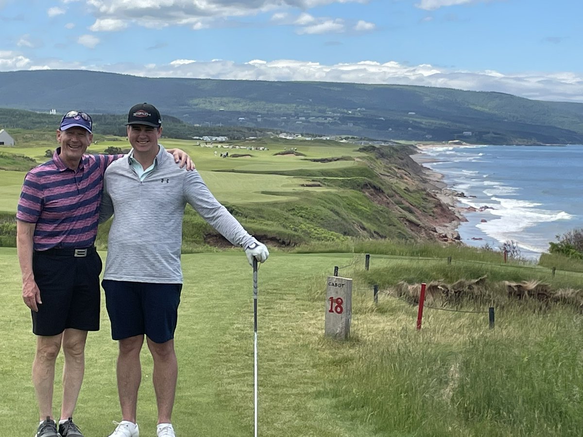 Dreamy 18 holes with my son Justin this morning at Cabot Cliffs, there’s no debate, this is Canada’s best, and not just because of the golf course, <a href="/TedStonehouse/">Ted Stonehouse</a> <a href="/EdRyanPGA/">Edwin Ryan P.G.A.</a> &amp; the staff go above &amp; beyond to create a memorable golf experience, thank-you for the warm welcome!
