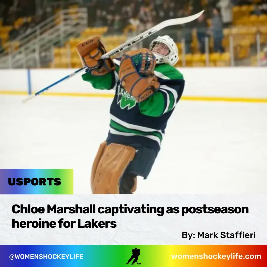 Backstopping the Nipissing Lakers to their greatest postseason run, catapulting into national prominence, Chloe Marshall took on the mantle of hockey heroine. Providing sterling performances that heralded her arrival among U Sports finest ... 

Article 👉 buff.ly/3ObcZvy