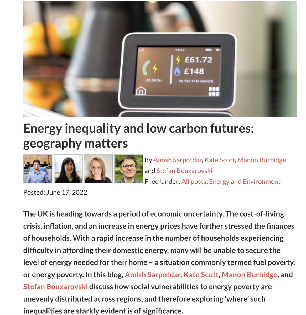 brunmuska's tweet photo. We discuss the importance of geography while addressing energy inequality and low carbon futures in this @UoMPolicy thinkpiece. 

@KateSco11 @Manon_Burbidge @stefanbuzar  

https://t.co/PoYlcPuYN3 https://t.co/Gv915mzrRQ