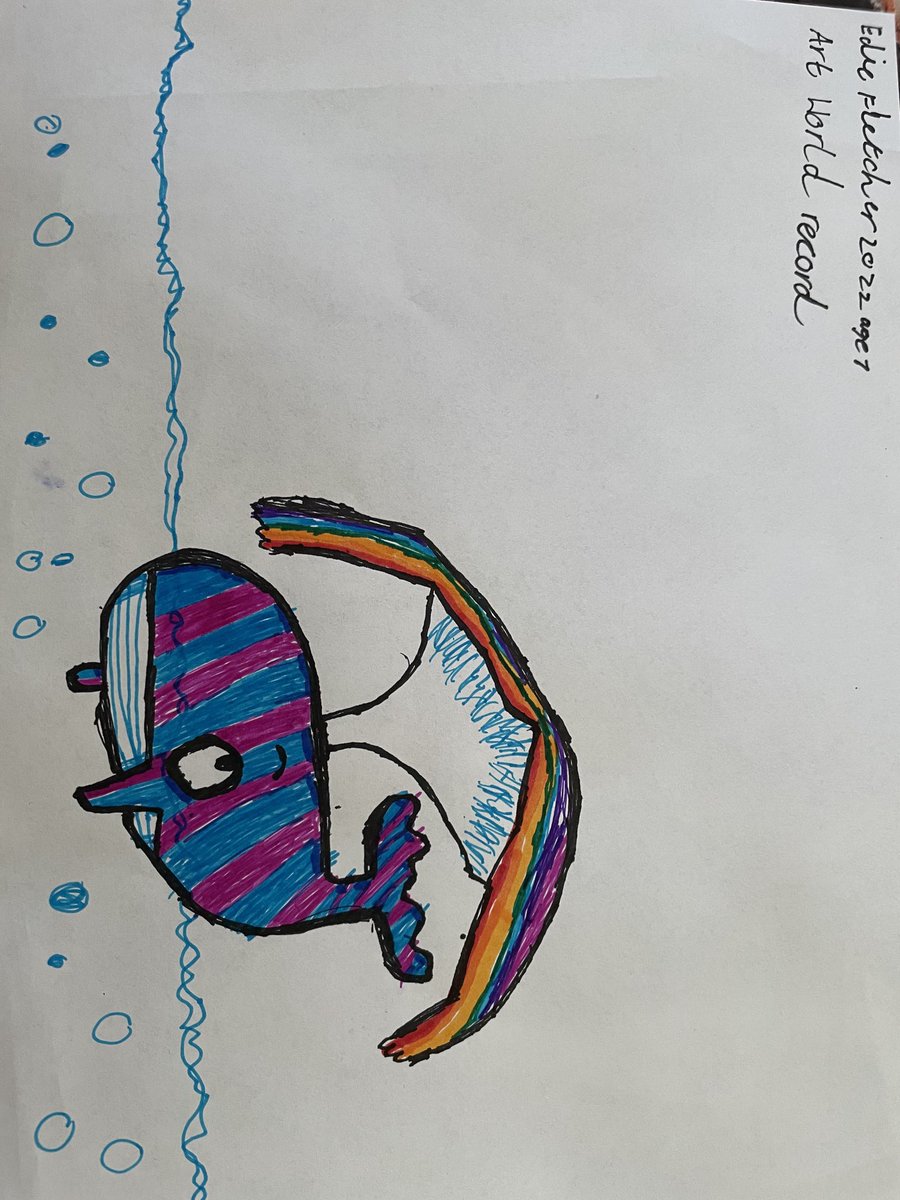 My 7-year old LOVES drawing with Rob!! Fingers crossed for the World Record 🤞🏻 #DrawWithRob #ArtWorldRecords