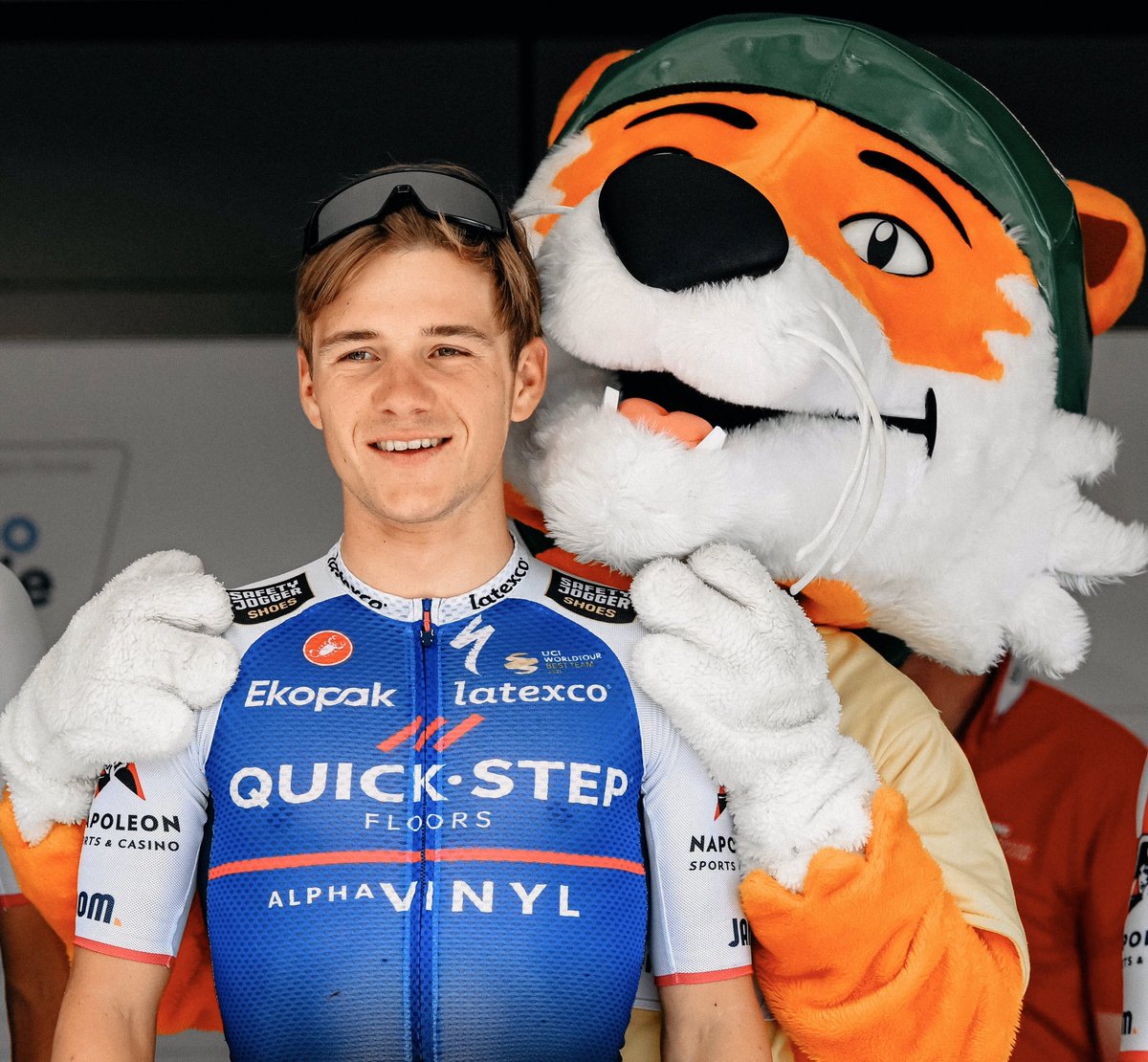 4️⃣ victories with 4️⃣ different riders last week, but nothing tops this moment 😁

Photo: <a href="/PhotoNewsBe/">Photo News</a>