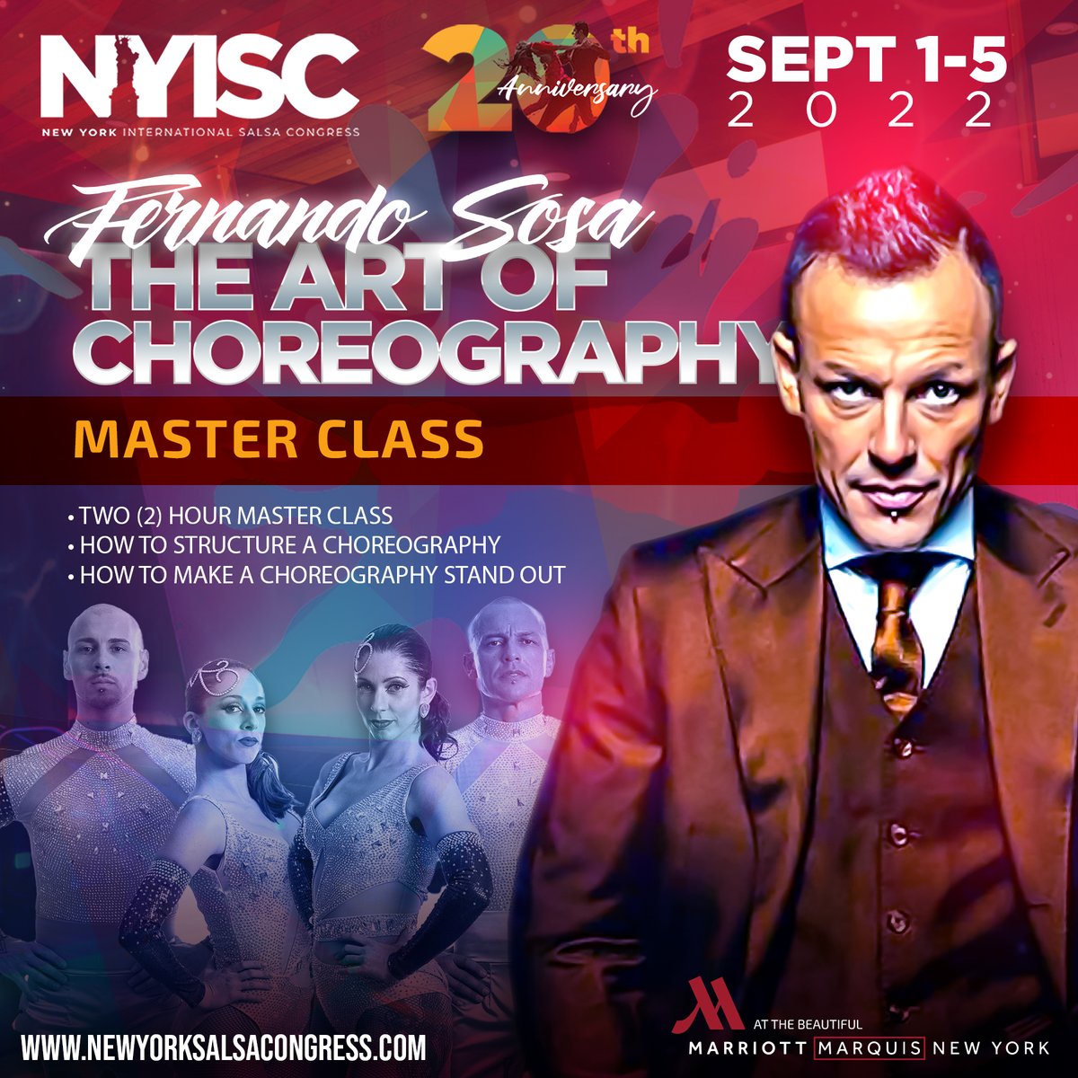 Check out our NYISC 2022 Bootcamps and Masterclasses!  Visit newyorksalsacongress.com for more info.