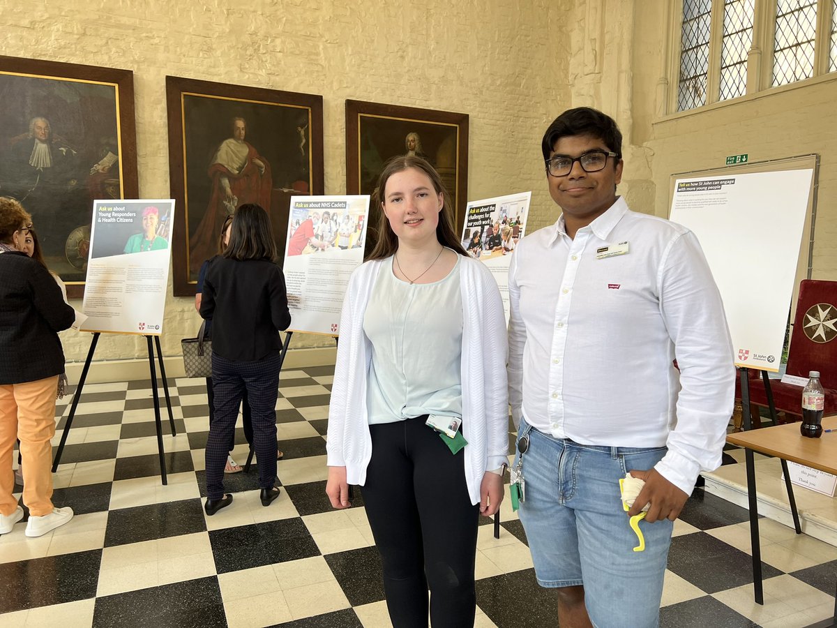 rachyp's tweet photo. Fantastic afternoon meeting people at the Grand Council event. Two of our young people represented the Young Responders project wonderfully &amp; kept everyone entertained with their first aid demos @stjohnambulance @SJAYouthEng @StJohnEngland https://t.co/N38wLxlDAy