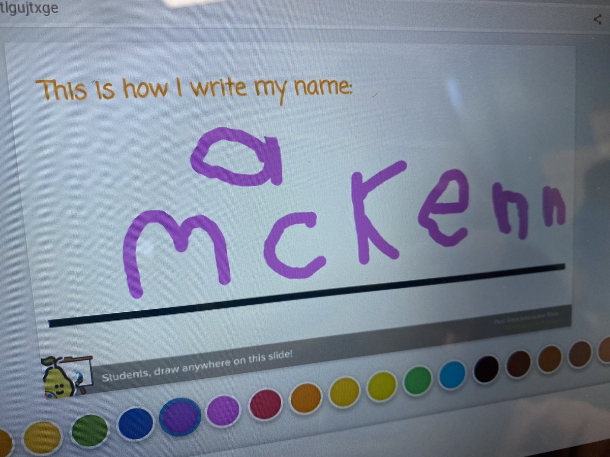 MissPPrinciotta's tweet image. @MissMcNeilOCSB’s class did a fantastic job exploring @PearDeck this morning! 

We practiced using the pencil✏️ tool and enjoyed changing the colours of our font!🎨 

Way to go, Kinders!! 👏✨ 

@CorpusOCSB @OttCatholicSB @OCSBSpecEd #ocsbATM