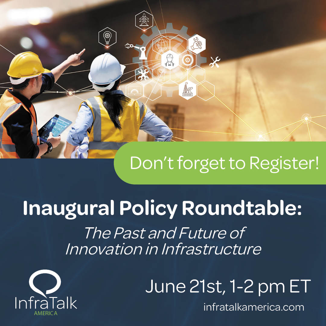 InfraTalkUSA's tweet image. Don't forget to register for InfraTalk America's Inaugural Policy Roundtable happening live tomorrow, June 21st at 1-2pm EST.​
​
Register Here: infratalkamerica.com
#InfraTalkUSA #WeCanDoBetter #DoBetter