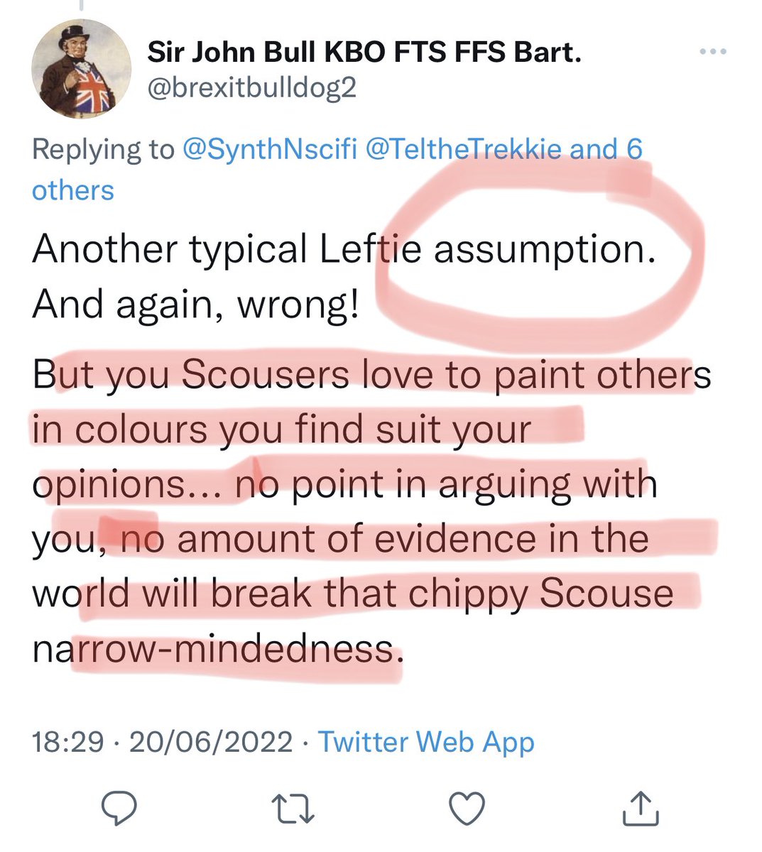 @brexitbulldog2 @TeltheTrekkie @CrabCrisp @JesteR6_sd @LeslieMilnes @christiancalgie @QMac784 @TfL Oh. Please do keep lecturing me about “assumptions” John. Because obviously a megabrain like you wouldn’t unwittingly shit his pants in the same tweet so therefore must have some really good long game