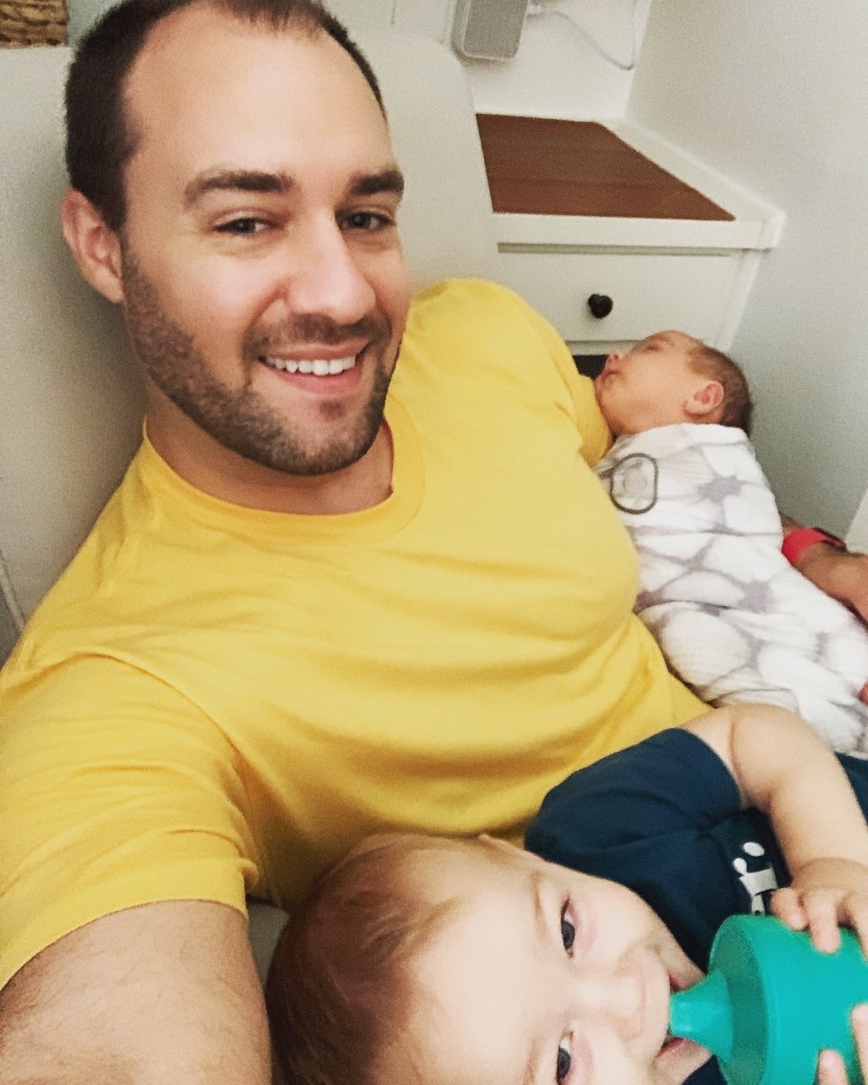 DadStorytime's tweet photo. 2v1: Dad still wins at nap time https://t.co/22tFsCtcFr