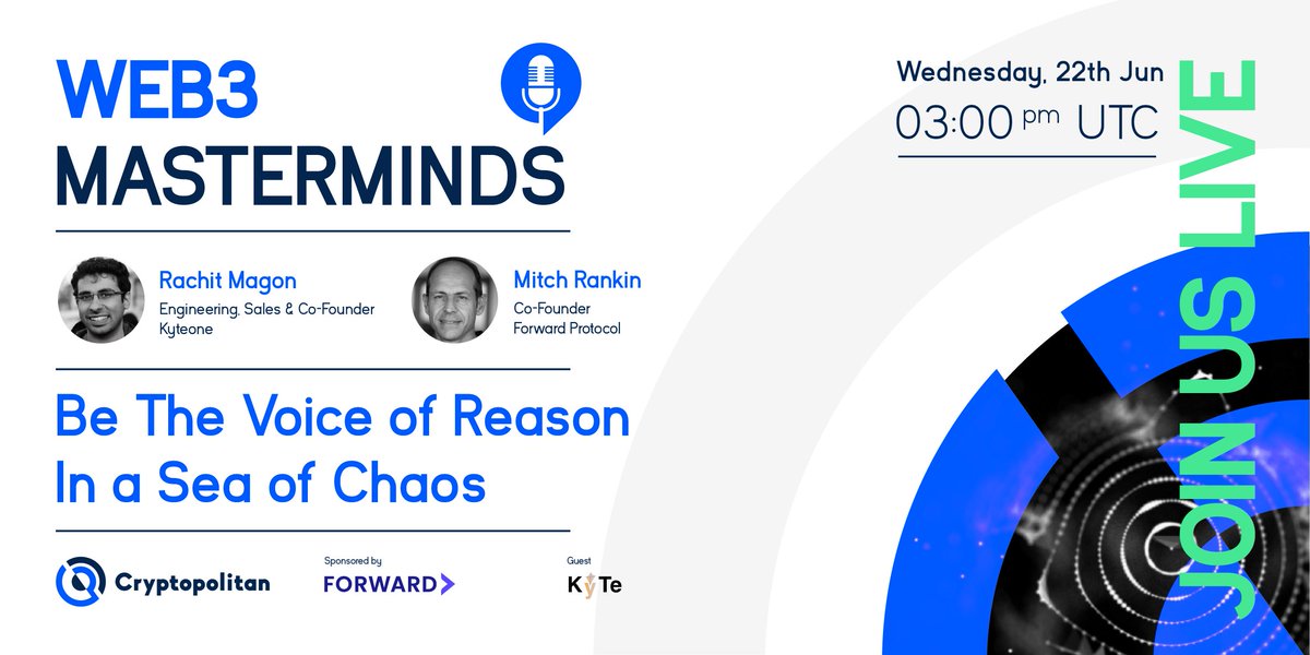 CPOfficialtx's tweet photo. Are you wondering how you can use NFT rewards to grow your #CryptoStartup or #CryptoCommunity?🤔

💫 Join us as we host Rachit Magon, Co-Founder of https://t.co/yECiH77hgy, on #Web3Masterminds. 🔥

🗓 Wed 22 JUN | 3 pm UTC

📍 Live-streamed on all our Social Media channels. https://t.co/YuGs05Oo5X