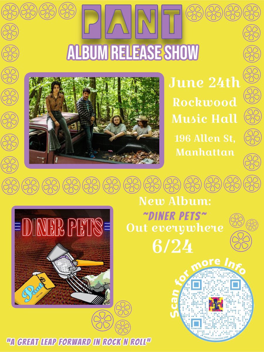 Happy Juneteenth!! Just a quick reminder that our full length record, Diner Pets, come out this Friday June 24th, and we’re celebrating <a href="/RockwoodNYC/">Rockwood Music Hall</a> the same day for no cover!! Presave available in bio and we hope we see ya there!! #pant #nyclive #album #music #indierock