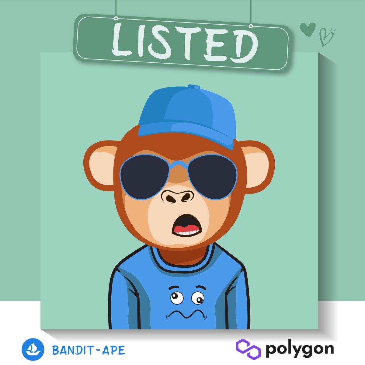 BanditApe1's tweet photo. Bandit-Ape #70026
Why adopt in #Banditape🐵

- 🐵All Bandit-Ape collections are made in #illustrator with hand digital drawing ✏️

Let's adopt your unique ape now!!🔥

Check out ⚡️
https://t.co/CLSFl5mPzR via @opensea https://t.co/jwM4pImZZ3