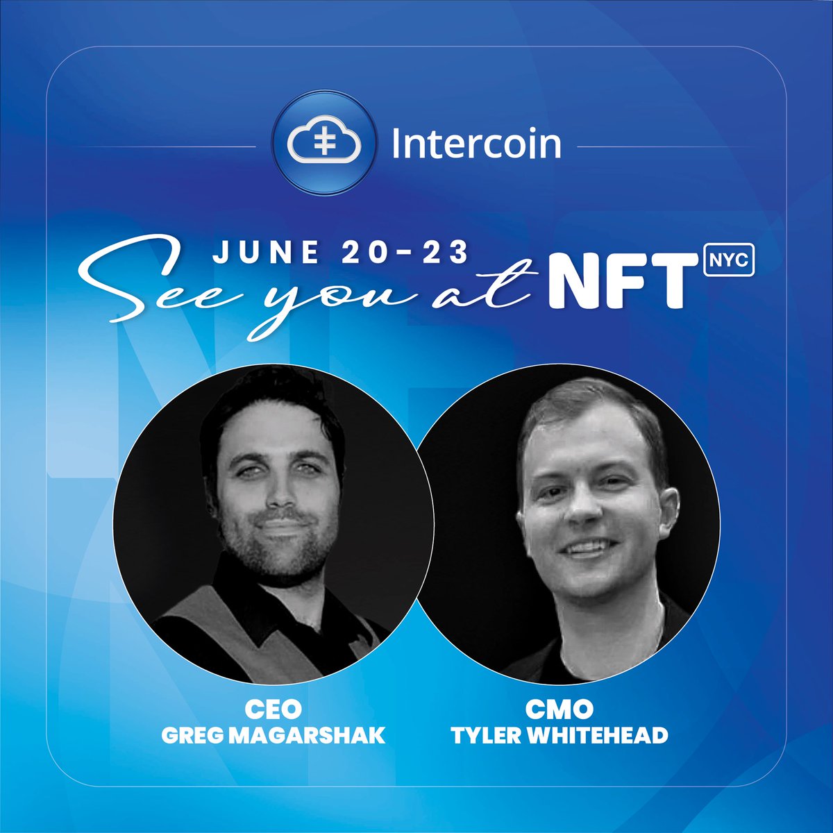 TylerIntercoin's tweet photo. Canโt wait to attend the #NFTNYC2022 conference this week with @GregMozart! #Intercoin #Web5 #NFTRemix https://t.co/aScShFHq9C