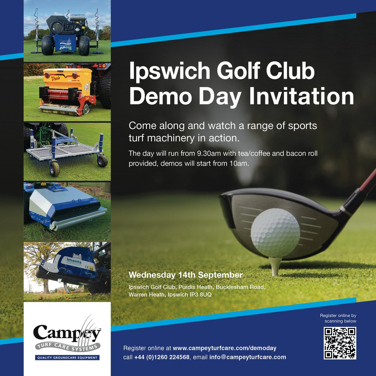 BrumptonGraham's tweet photo. @BIGGAEastAnglia @BIGGALtd turfies, if you would like to come along to @PurdisHeathGolf @IgcGreenkeepers @igcecology1 for @CampeyTurfCare first ever demonstration day held in East Anglia on Wednesday 14th September please see below to register. https://t.co/cXwEkCyfHL
