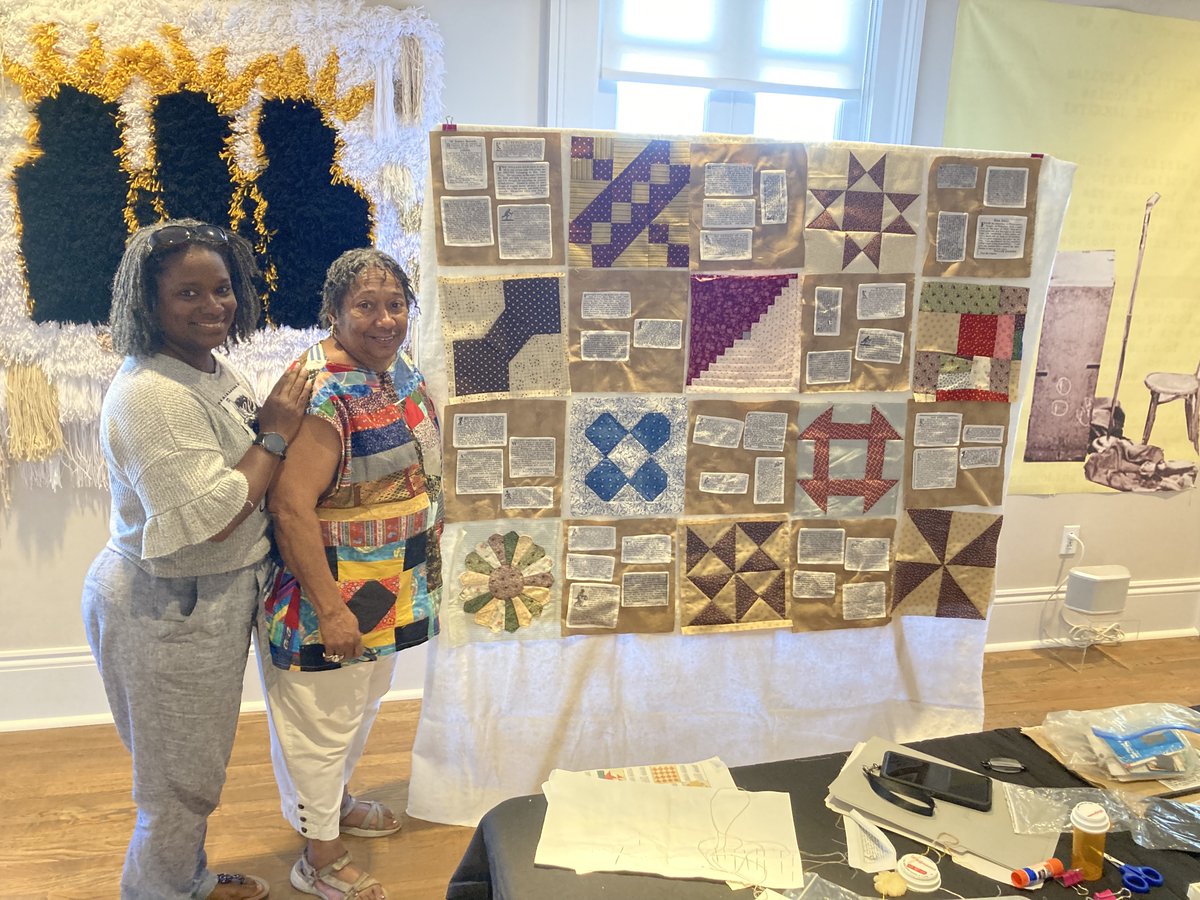 Thank you to everyone who came out the celebrate Juneteenth at NOAAM this past weekend and contributed to artist Cely Tapplette Pedescleaux's collaborative quilt. The quilt incorporated advertisements from @fotmproject containing information about pre-Civil War freedom seekers.