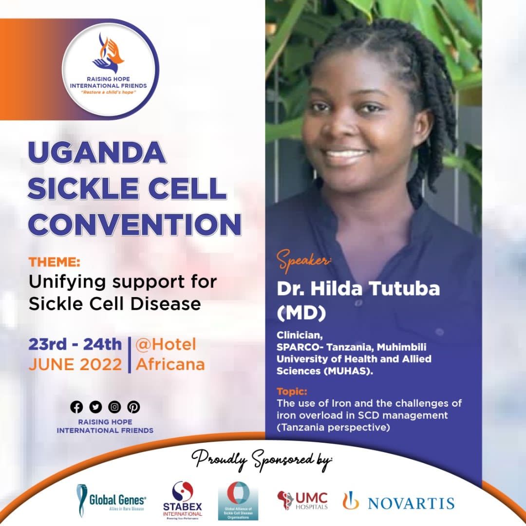 RaisingHopeInt2's tweet photo. Join this conversation on 24th June as Dr. Hilda John Tubuta from Tanzania presents about the use of iron and iron overload challenges in Sickle Cell management. https://t.co/5saLHXKAOO #SCDC2022 #UnifyingSupport4SCD #SCDCare #UseofIron #IronOverload #ClinicalMgtSCD https://t.co/Fw7Ano4hXb