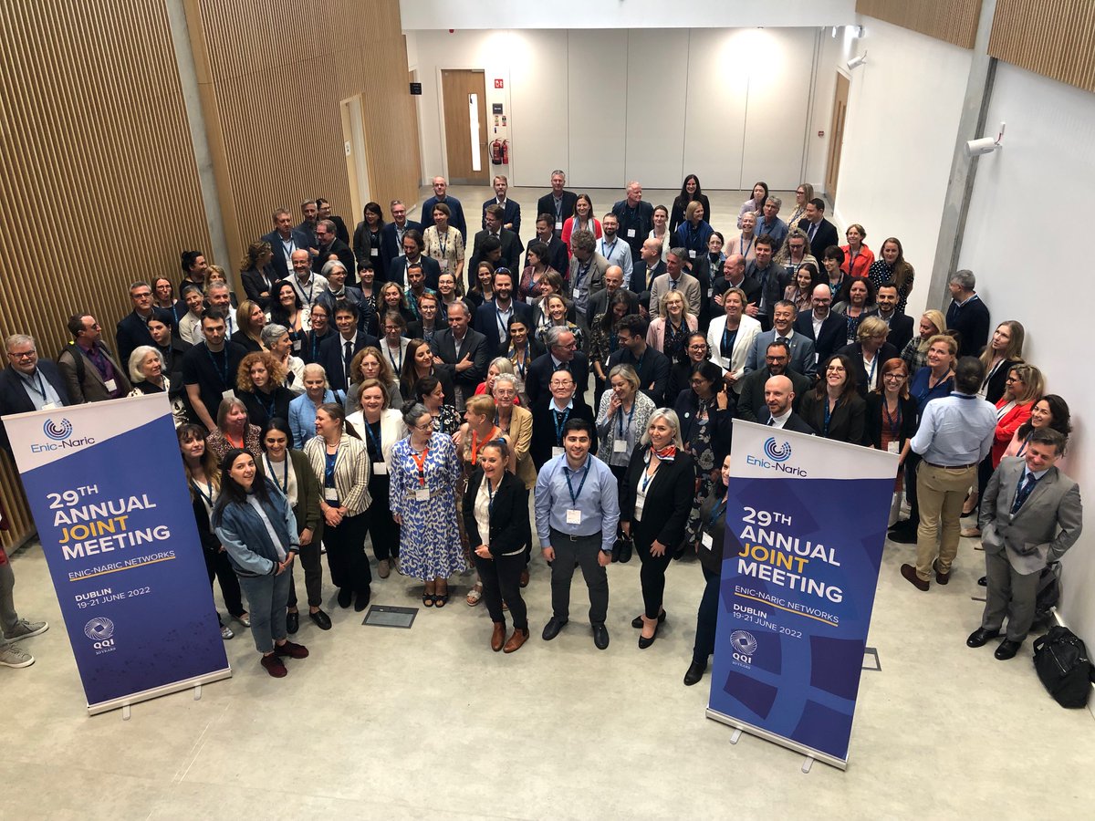 ENIC_NARIC's tweet photo. That’s a wrap for our first official day in Dublin for the 2022 #ENIC_NARIC Joint Meeting! 🇮🇪 We look forward to seeing attendees tomorrow to further discuss the future of global and regional conventions! Good evening to you all 👋  In the meantime, share your pictures with us! https://t.co/zhNaHHwVwr