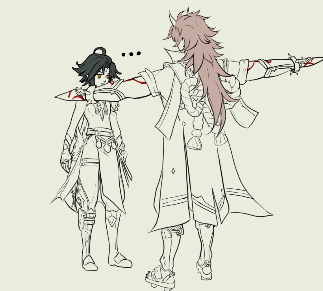 MAXIATT0's tweet photo. when you meet the conqueror of demons and you have to assert your dominance #itto #xiao #ittoxiao https://t.co/goeOMdZpi3