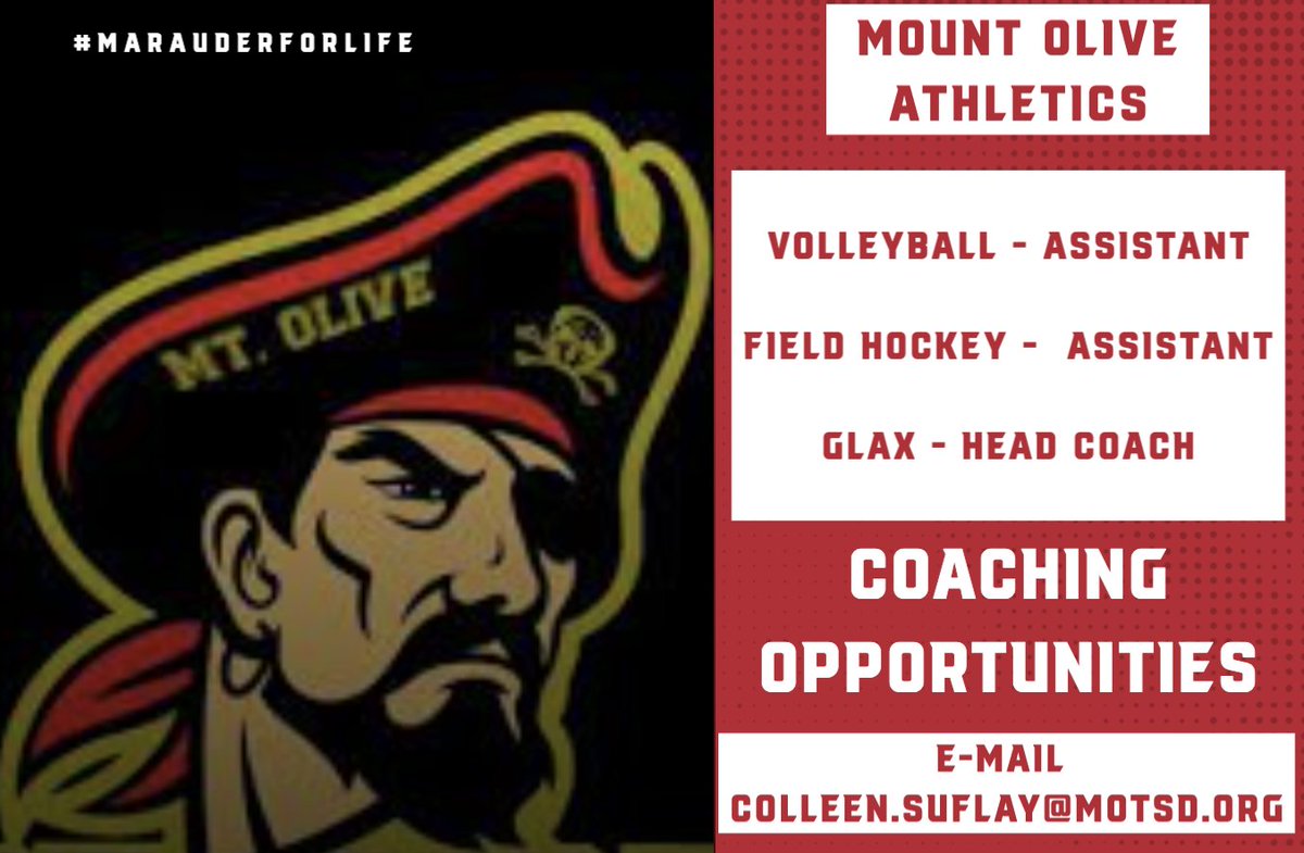 ATTENTION-Coaching Opportunities:  Volleyball, Field Hockey, and GLAX.  Please use this link:  docs.google.com/document/d/1nv…
<a href="/ZywickiR/">Dr. Robert R. Zywicki</a> <a href="/KevinRStansber1/">MarauderNation</a> @principalmohs @MOHS_Girls_Lax @mtolivefh @mtolivefh @mtolive_vb