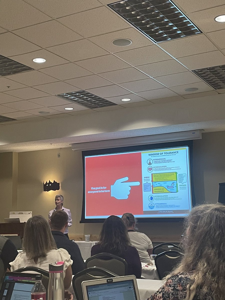 AlyMcClintock's tweet photo. Soaking in all the wisdom from a local celebrity, Kim Phillips-Knope at the @MichiganSHCA conference! #MISHCA22TC #WholeChildMI #MIHealthEd https://t.co/9wkD8HdG9F
