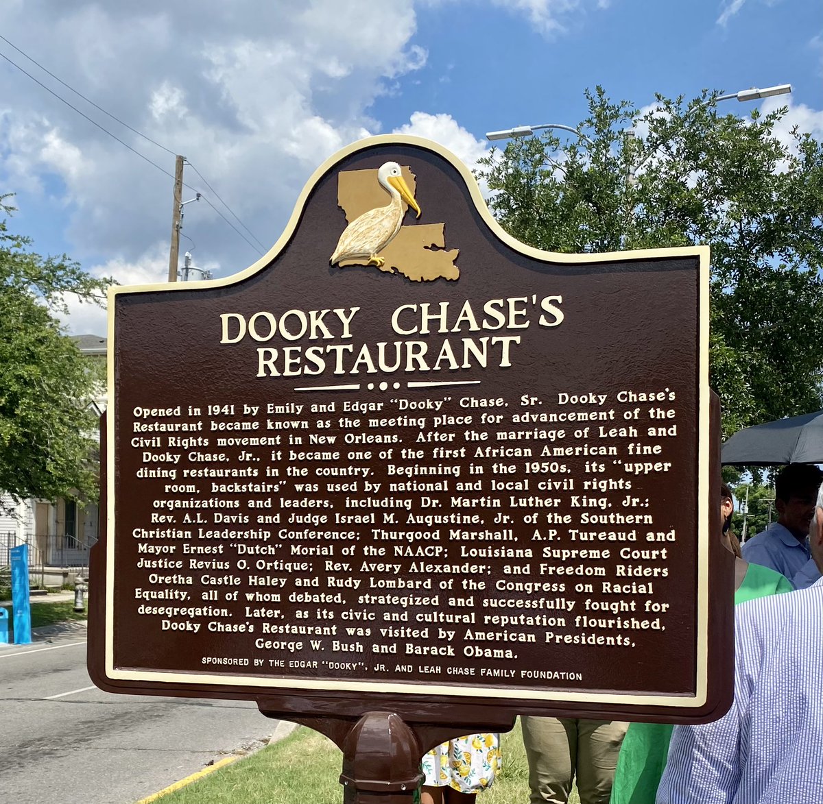 HelenaMorenoLA's tweet photo. Dooky Chase restaurant now has a state of Louisiana historical marker! The Chase Foundation also launched the Civil Rights Legacy Walk which will be a series of pavers honoring Civil Rights leaders. What a tremendous treasure and learning opp for our youth this will be. https://t.co/xREQkPmNyG
