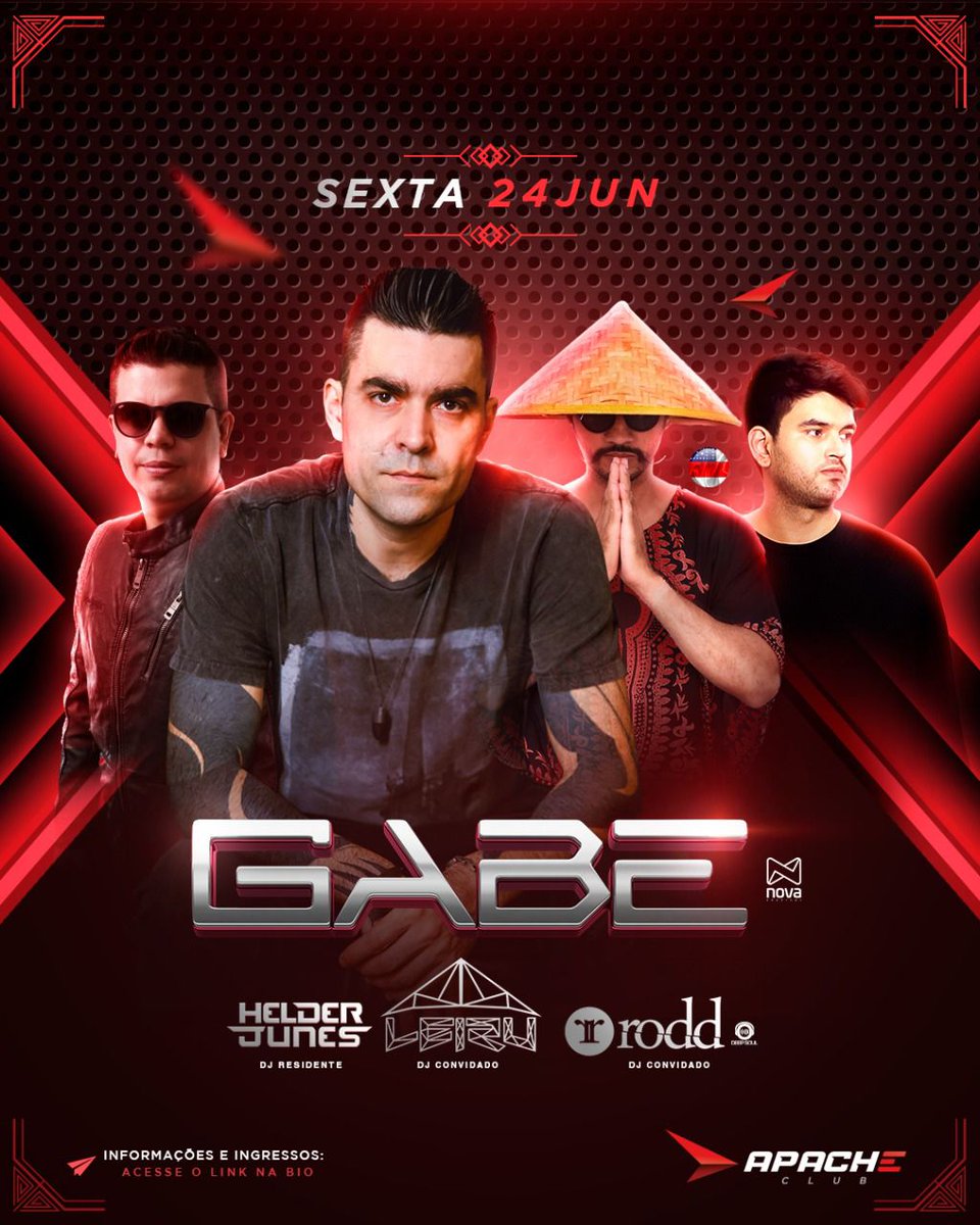 DeepSoulRO's tweet photo. Com mais de 20 anos de carreira e sempre figurando entre os expoentes da cena brasileira, Gabe chega ao Apache Club e faz sua primeira apresentação em solo Rondoniense. Não fique de fora desse rolê que dá inicio à uma nova fase da cena porto-velhense!! 🩴❤️‍🔥 https://t.co/BcJpeM9V7k