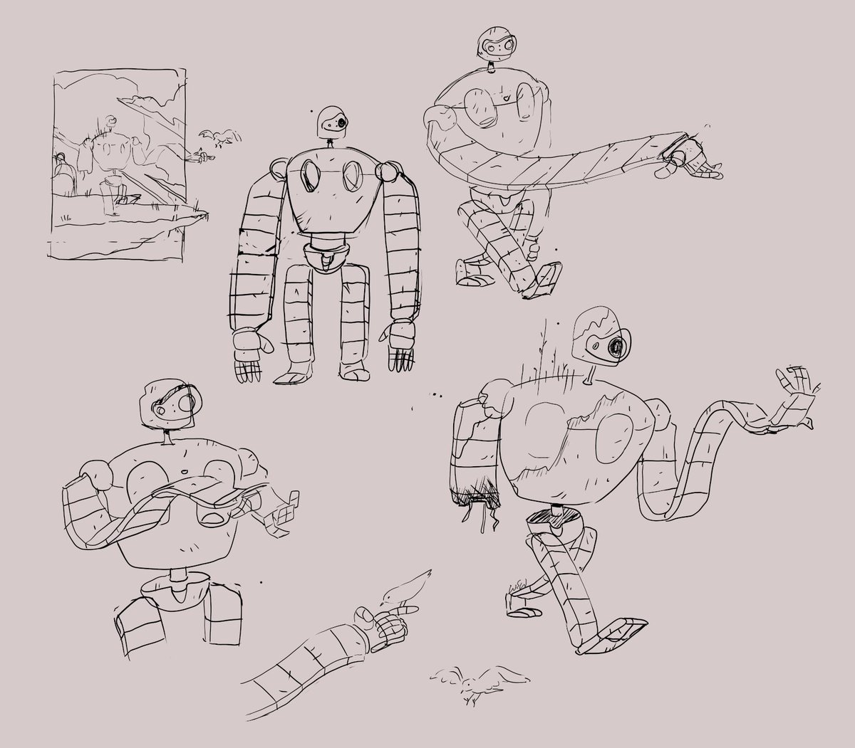 I love this robot design and it's fun to sketch too 