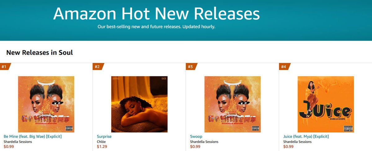 AngelSessions's tweet photo. 3 hit records on Amazon Best New Releases in Soul from our artist @itsjustDella Shardella Sessions #1 Be Mind #3 Swoop #4 Juice! Gemini SZN available now! @archodiaplay @rnbsouleffectv @RodAtlas69 @DGuidry_AEE #music #DaHeat!!!! https://t.co/TZ5pdIUOp3
