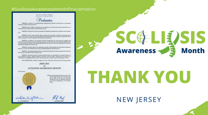 SRS_org's tweet photo. Thank you Gov. Murphy for recognizing June 2022 as #ScoliosisAwarenessMonth in New Jersey. Learn more about our proclamation project and find #SAM resources: https://t.co/UYaSmGtZw7
#Scoliosis #SRSSAM #ScoliosisAwareness #ScoliosisAwarenessMonthProclamation #SpineHealth https://t.co/UbTNeFNfpL
