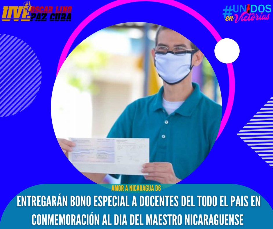 ❗🇳🇮🇦🇴El GRUN entregará bono especial en reconocimiento a los maestros de todo el país, el próximo 2️⃣8️⃣ de junio, con mucho cariño, respeto y admiración para celebrar a los docentes por su ardua labor de enseñanza. 🇳🇮✊🏻👩‍🏫📚🔴⚫

#4319FuerzaDeVictorias