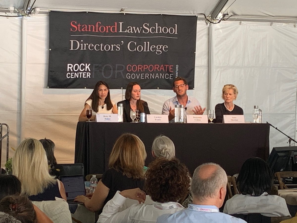 StanfordRock's tweet photo. Fantastic plenary session at #DirectorsCollege on #ESG action items for #corporateDirectors.
See the whole agenda here: https://t.co/oeHWU8ER1m https://t.co/jsBqdiBhCr