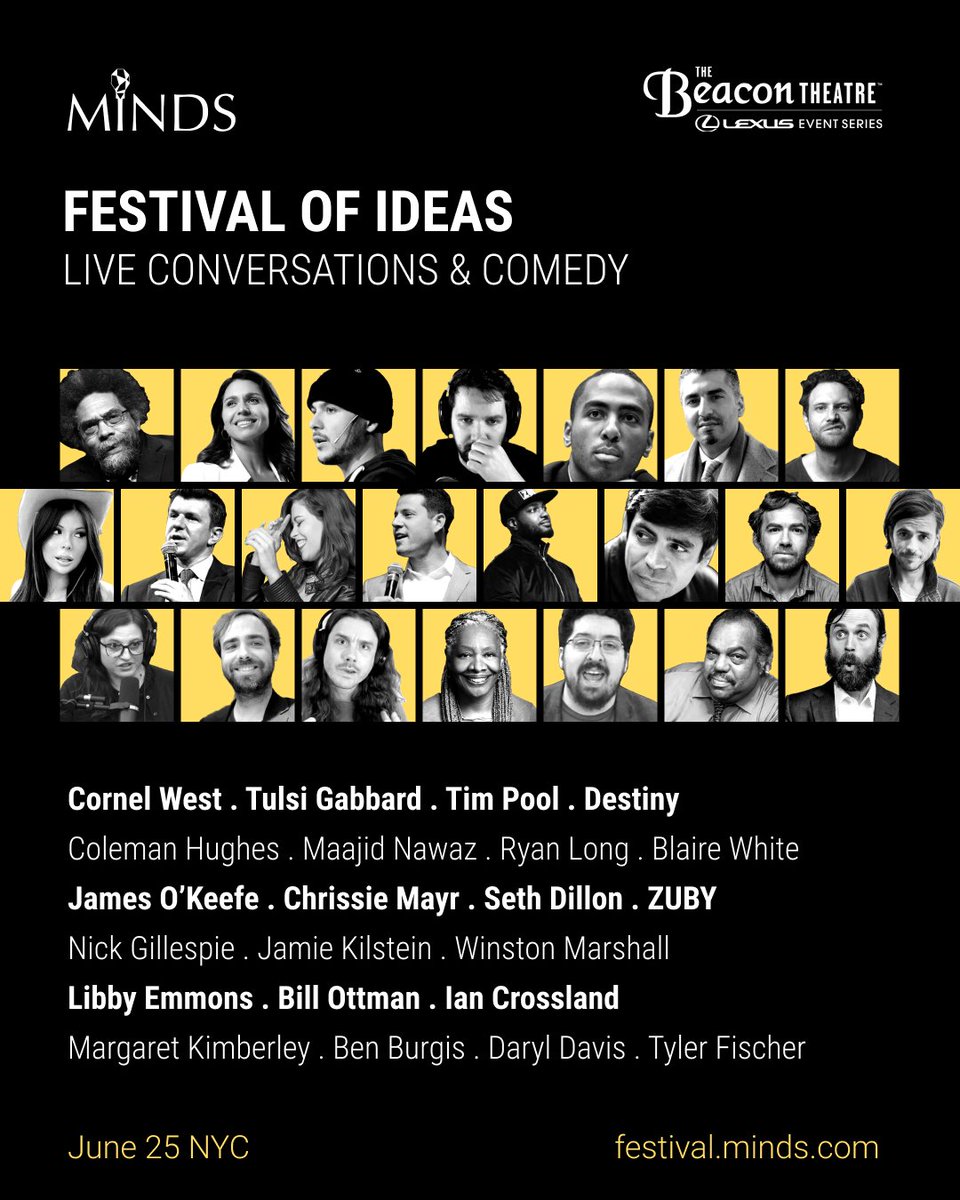 minds's tweet photo. Minds Festival is proving that people with opposing views still want to have productive conversations and have a good time together. 

Don't miss live online or IRL this Saturday June 25 at https://t.co/V9CZC9PuS1 https://t.co/mkRj83X8Vj
