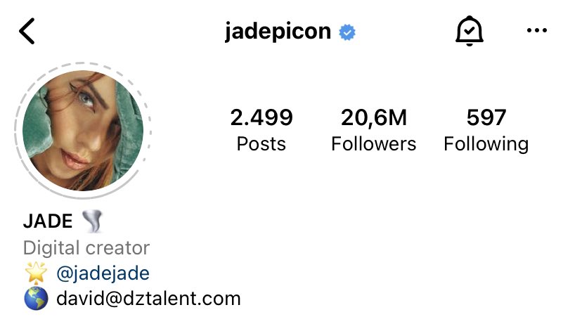 ChartsPubli's tweet photo. 📈 | Jade Picon atingiu à marca de 20,6 MILHÕES de seguidores em seu Instagram. #JadePicon #TeamJade https://t.co/GfNISNgm8y